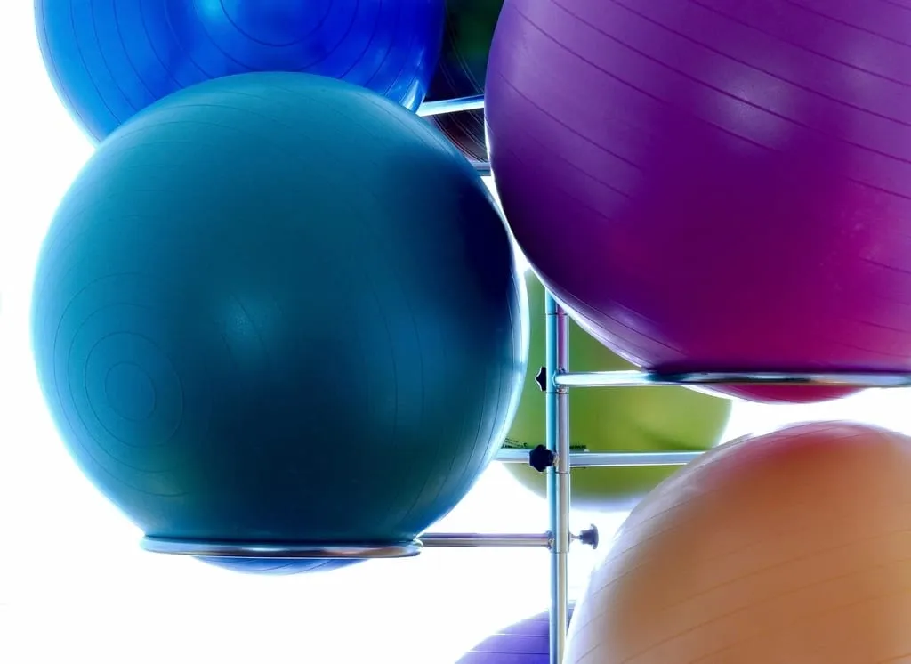 Pelotas de ejercicio de colores